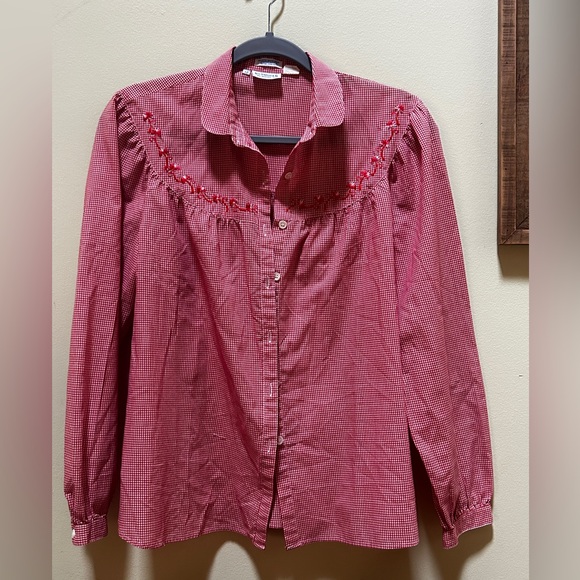 Vintage Levi's Gingham Button Down Top - Picture 6 of 9